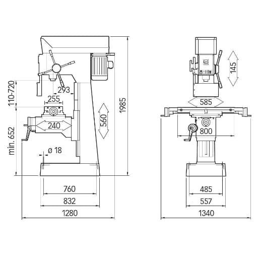 PREMIUM Bohr- und Fräsmaschine TCS 50 E – Bild 2