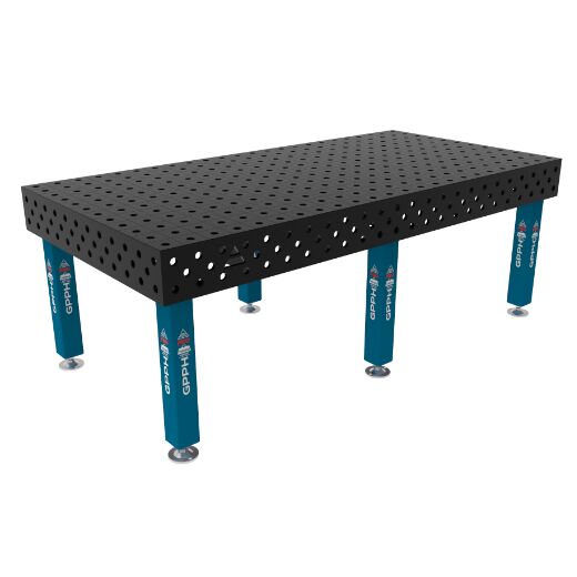 Edelstahl Schweißtisch PRO 2400x1200 mm 28-100x100