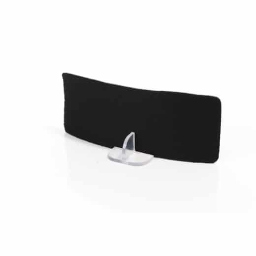 Stirnschweißband vorne lose 215x77mm - 'Textil/Schwarz'