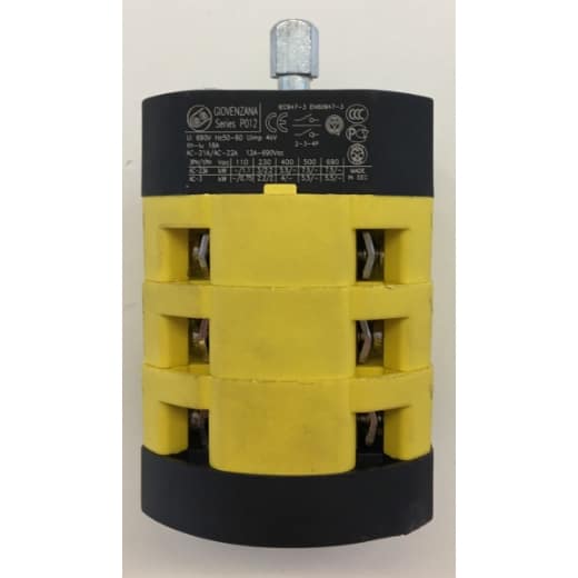 Schalter 230/0/380 V. für