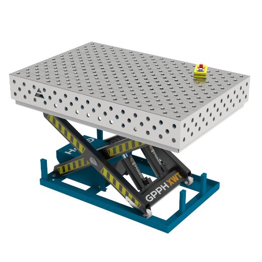 Edelstahl Schweiß Hubtisch PLUS 1500x1000 mm 28-diag