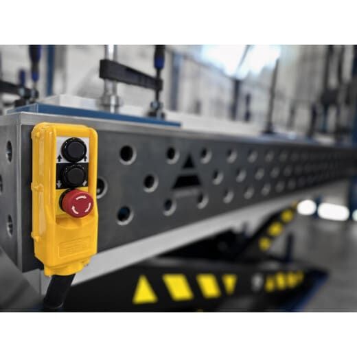 Edelstahl Schweiß Hubtisch PRO 2000x1000 mm 16-100x100 – Bild 3