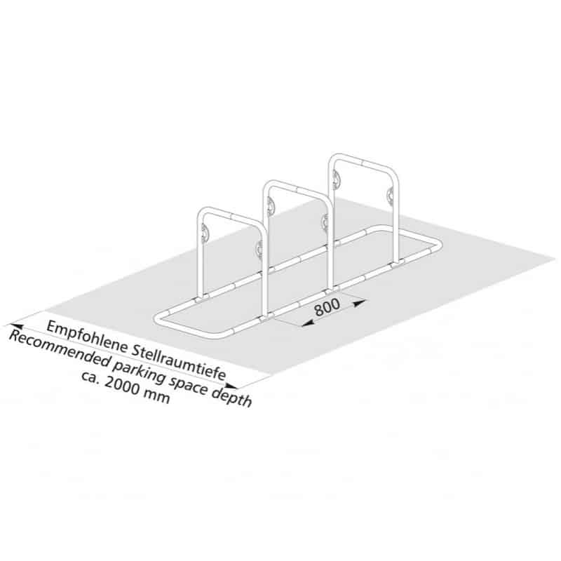 Fahrradständer Anlehnparksystem Galaxy von WSM – Bild 3