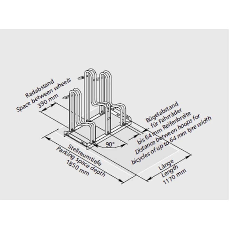 Fahrradständer Standparker 4000 BR von WSM – Bild 3