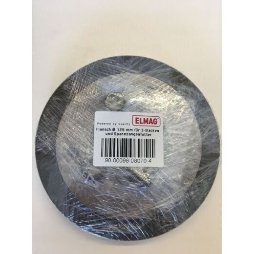 Flansch Ø 125 mm für 3-Backen- und Spannzangenfutter