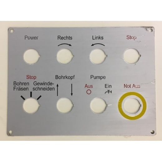 Frontschild zu Steuerkasten