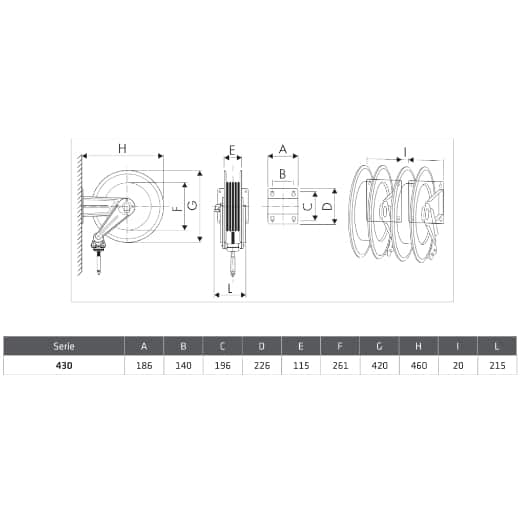 INDUSTRIE Schlauchaufroller Edelstahl '4432/11' – Bild 2