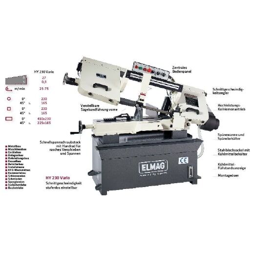 Metall-Bandsägemaschine Modell HY 230 VARIO – Bild 2