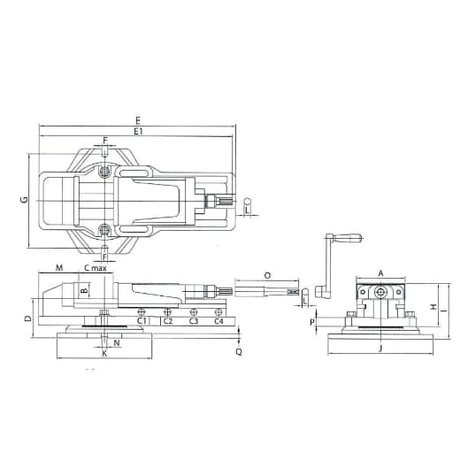 Hydraulik-Maschinenschraubstock – Bild 3