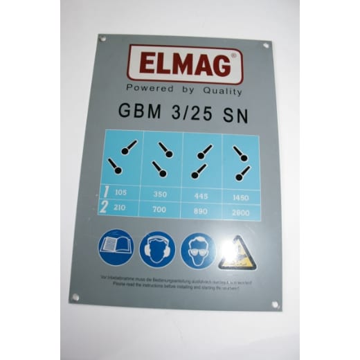 Frontplatte zu GBM 3/25 SN