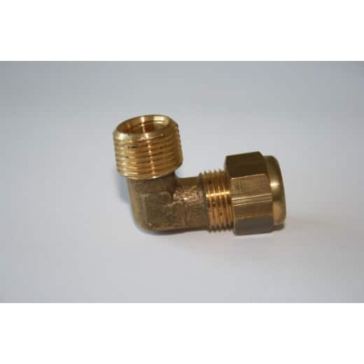 Messingknie zu Druckleitung AG 3/8' + Mutter M15