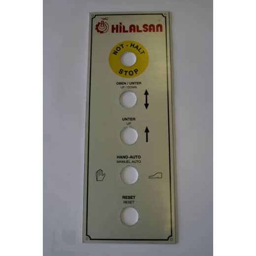 Frontschild DEUTSCH/ENGLISCH