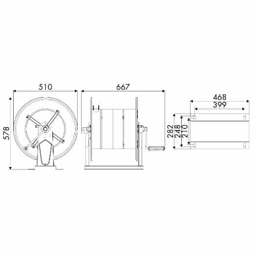 Manueller Schlauchaufroller Serie 560 – Bild 2