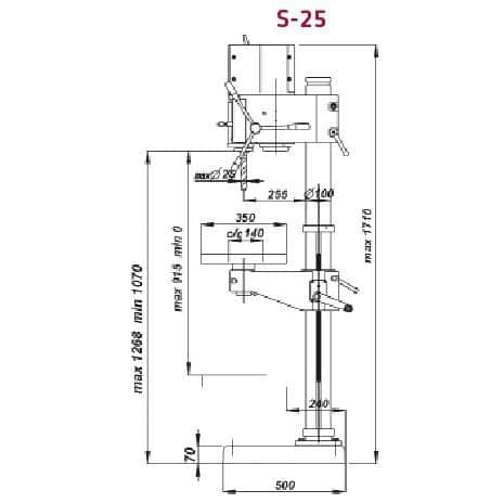 STRANDS Getriebe-Säulenbohrmaschine S 25 – Bild 2