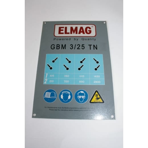 Frontplatte zu GBM 3/25 TN