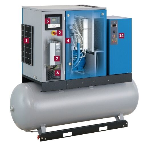 MARK Schraubenkompressor RMA 11-270 DF, 5,5-13 bar – Bild 4