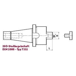 Kombi-Aufsteckfräsdorn DIN 2080 – Bild 2