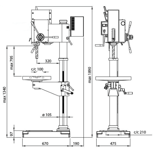 STRANDS Getriebe-Säulenbohrmaschine S 30 MF - VARIO – Bild 2