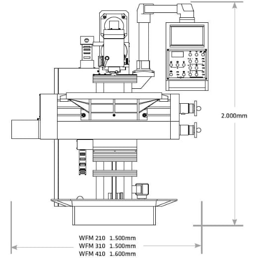 Werkzeugfräsmaschine WFM 410 Servodrive – Bild 6