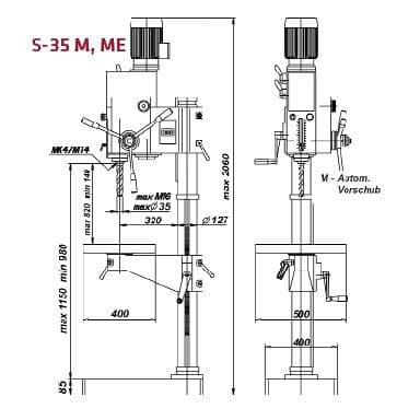 STRANDS Getriebe-Säulenbohrmaschine S 35 M – Bild 2