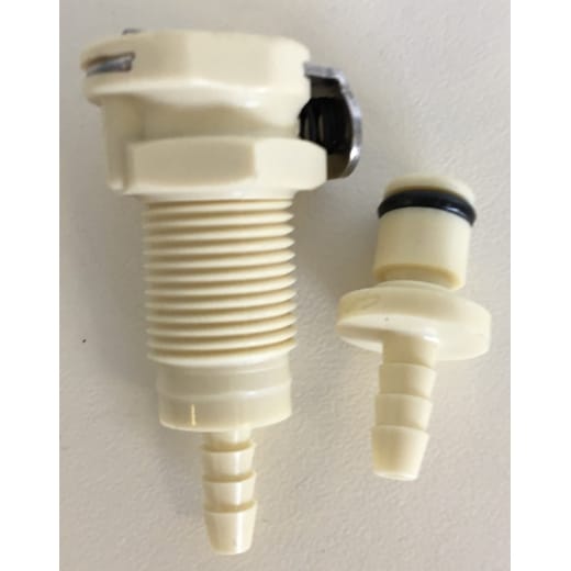 Schlauchkupplung + Stecknippel weiß zu iServe