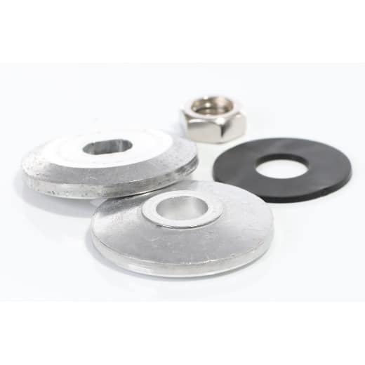 Innen-und Außenflansch + Mutter