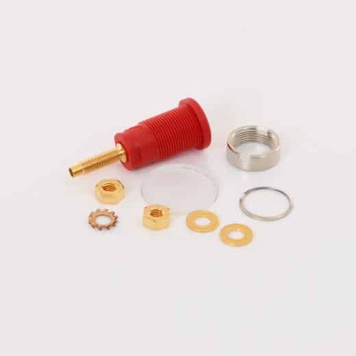 Einbaubuchse für Ø 4mm Bananenstecker - rot