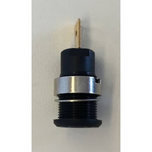 Einbaubuchse für Ø 4mm Bananenstecker - schwarz