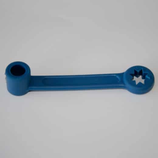 Verschlußgarnitur für Kaltwasserschlauch blau