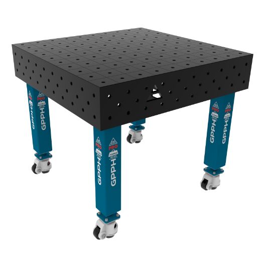 Schweißtisch PRO auf Rädern 1000x1000 mm 16-100x100