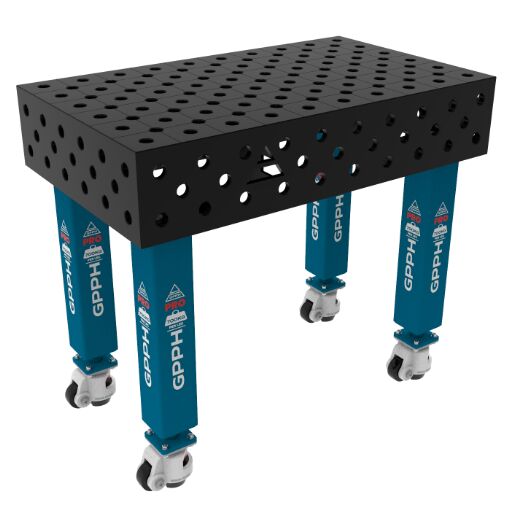 Schweißtisch PRO auf Rädern 1000x600 mm 28-diag