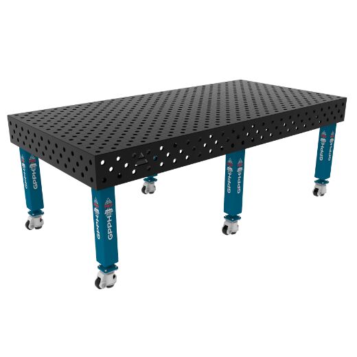 Schweißtisch PRO auf Rädern 2400x1200 mm 28-diag