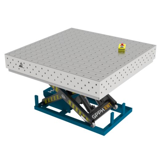 Edelstahl Schweiß Hubtisch PLUS 1500x1480 mm 16-100x100