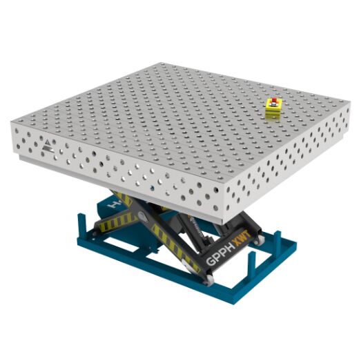 Edelstahl Schweiß Hubtisch PLUS 1500x1480 mm 28-diag