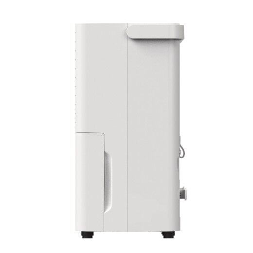 Kompakter Luftentfeuchter von Unicraft in modernem Design – ideal zur Feuchtigkeitsregulierung in Wohn- und Kellerräumen.