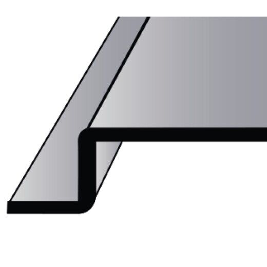 Grafische Darstellung eines Blechprofils mit abgestufter Sicke.