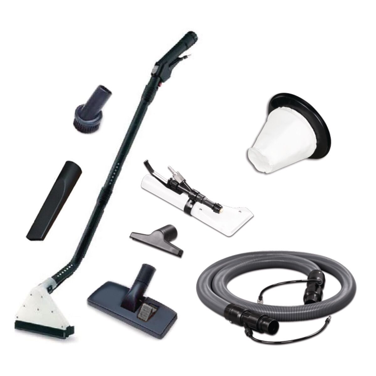 Zubehörset mit Düsen, Schläuchen und Filtern für Cleancraft flexCAT 116 PD.