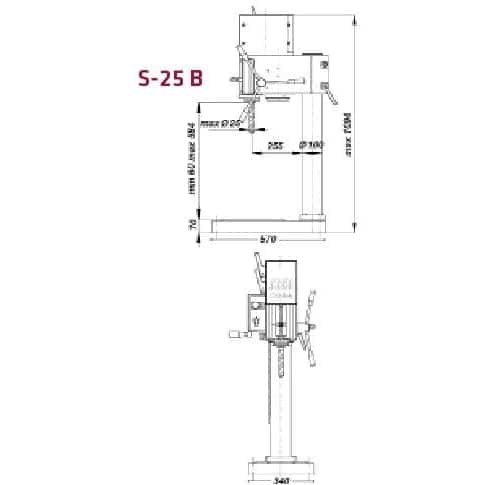 STRANDS Getriebe-Tischbohrmaschine S 25 B – Bild 2