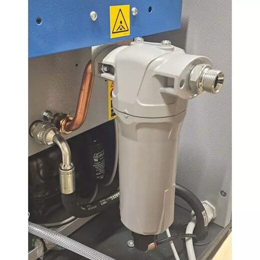 Vorfilter direkt montiert am Kältetrockner