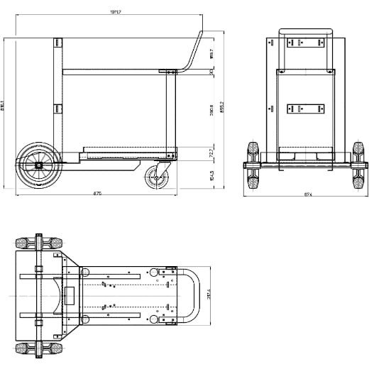 Transportwagen mit 4 Rädern Art. 1656 – Bild 2