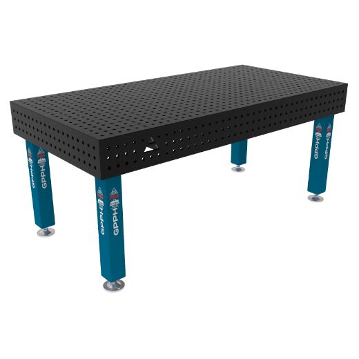 Edelstahl Schweißtisch PRO 2000x1000 mm 16-50x50