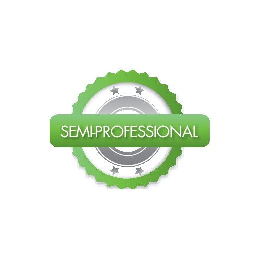 Grünes Zielgruppen-Logo mit der Aufschrift ‚Semi-Professional‘ für semiprofessionelle Anwender.