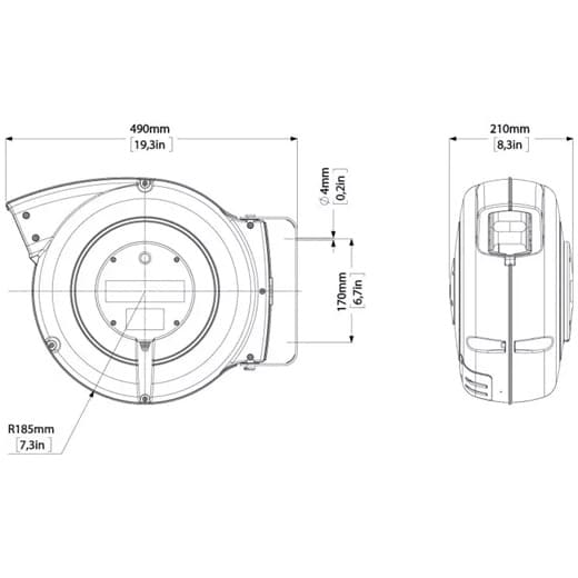 Automatischer Kabelaufroller ZECA 'E-CAR' EV4162T