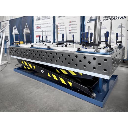 Edelstahl Schweiß Hubtisch PLUS 1500x1480 mm 28-diag – Bild 2